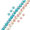 SUNNYCLUE 100Pcs 2 Colors Synthetic Turquoise Enamel Beads Strands G-SC0002-81-1