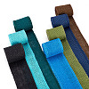 Beadthoven 7 Rolls 7 Colors Burlap & Linen Ribbon OCOR-BT0001-03-11