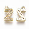 Brass Cubic Zirconia Charms KK-S348-330Z-2