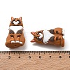 Maine Coon Cat Shape Food Grade Silicone Focal Beads SL-CBAAE23-03-3