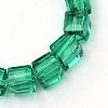 Transparent Glass Bead Strands GLAA-R167-4x4-01D-2