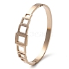 Ion Plating(IP) 304 Stainless Steel Hinged Bangles for Women BJEW-A011-17RG-4