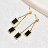 Stainless Steel Rectangle Dangle Stud Earrings for Women TP0848-2-2