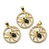 Brass with Cubic Zirconia Pendants KK-K341-22G-1