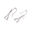 Anti-Tarnish Rhodium Plated 925 Sterling Silver Earring Hooks STER-N016-25P-2