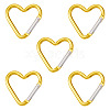 5Pcs Zinc Alloy Spring Gate Rings FIND-TA0009-73G-2