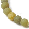 3Pcs Frosted Natural TaiWan Jade Round Beaded Stretch Bracelets for Women Men BJEW-JB11478-4