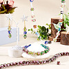 1 Strand Handmade Lampwork Inner Flower Rondelle Beads Strands LAMP-TA0002-72B-6
