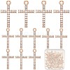 SUNNYCLUE 50Pcs Alloy Crystal Rhinestone Pendants FIND-SC0005-02-1