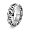 Rotatable Titanium Steel Finger Ring PW-WG0C89D-02-1