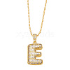 Brass Micro Pave Cubic Zirconia Pendant Necklaces PW-WG99827-05-1