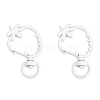 Spray Painted Strawberry Spring Ring Clasps PW-WGB8233-01-1