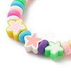 9Pcs 9 Style Handmade Polymer Clay Beaded Stretch Bracelets Set BJEW-JB08959-5