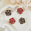 HOBBIESAY 4Pcs 2 Colors Cryatal Rhinestone Flower Brooch Pin JEWB-HY0001-08-4