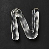 Transparent Resin Alphabet Pendants RESI-C028-02N-2