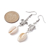 Natural Shell Dangle Earrings EJEW-JE05442-3