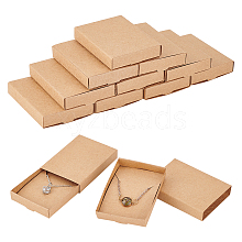 Rectangle Folding Cardboard Paper Drawer Boxes CON-WH0094-15B
