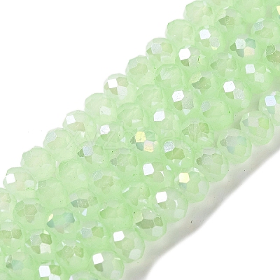 Baking Electroplate Glass Beads Strands DGLA-A039-J6MM-B10-1