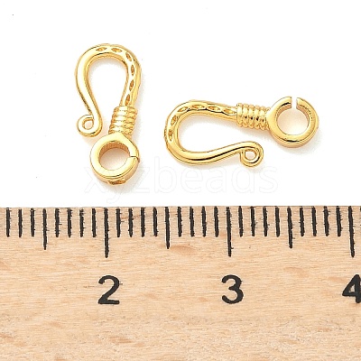 Brass S-Hook Clasps KK-H532-19G-1