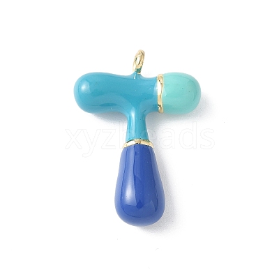 Brass Enamel Pendants KK-E093-03G-T-01-1