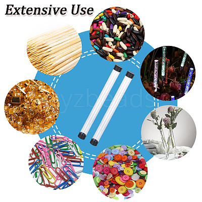 Transparent PVC Plastic Bead Storage Tubes AJEW-CY0002-92B-1