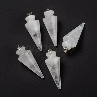 Natural Quartz Crystal Pendants G-K311-47I-1