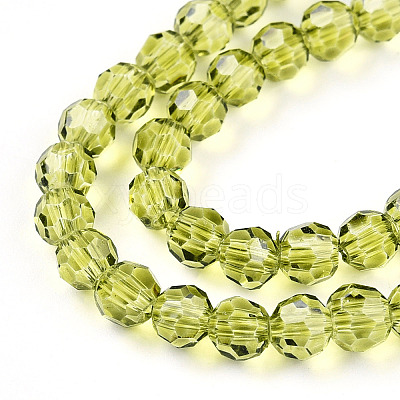 Baking Paint Transparent Glass Beads Strands DGLA-A035-T4mm-D11-1