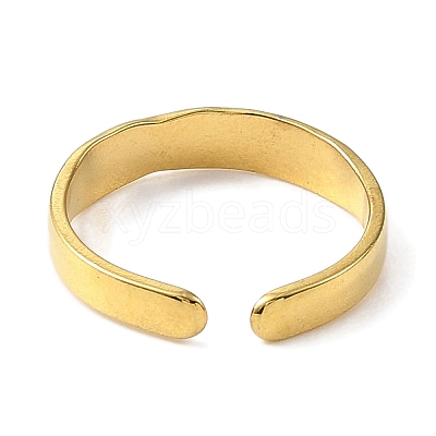 304 Stainless Steel Enamel Open Cuff Rings for Women RJEW-F166-16G-02-1