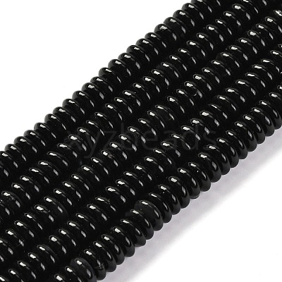 Natural Black Agate(Dyed & Heated) Beads Strands G-G177-F01-05-1