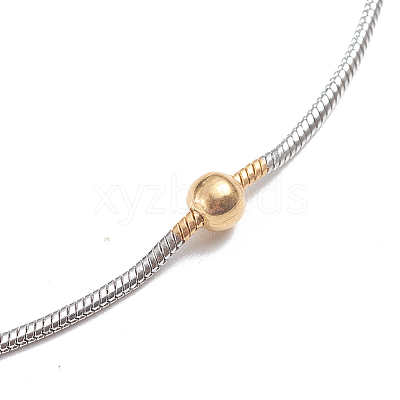 304 Stainless Steel Round Snake Chain Anklets LS-AJEW-G024-13A-1