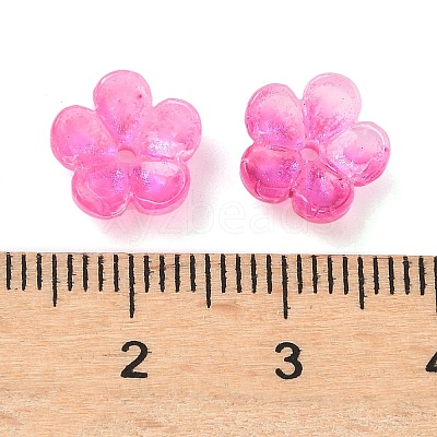 Dyed & Heated Glass Bead Caps GLAA-C042-01G-1