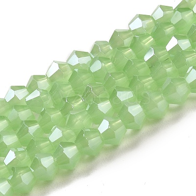 Imitation Jade Electroplate Glass Beads Strands EGLA-A039-J6mm-A01-1
