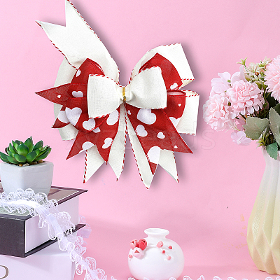 Polyester Big Bowknot FIND-WH0126-414G-1