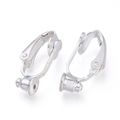 Brass Clip-on Earring Converters Findings KK-Q115-S-NF-1