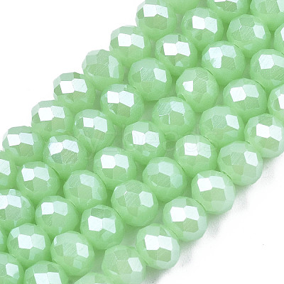 Electroplate Glass Beads Strands EGLA-A034-J10mm-A05-1