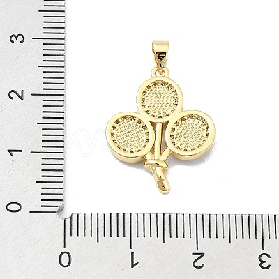 Brass Micro Pave Clear Cubic Zirconia Pendants KK-A221-13G-1
