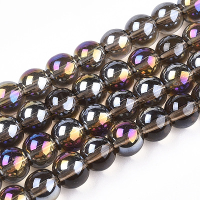 Electroplate Transparent Glass Beads Strands LS-GLAA-T032-T6mm-AB02-1