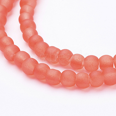 Baking Paint Transparent Glass Bead Strands LS-GLAA-S031-4mm-27-1