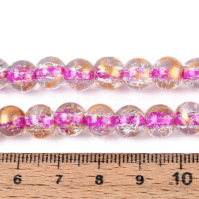 Crackle Transparent Glass Beads Strands GLAA-N030-8mm-01I-1