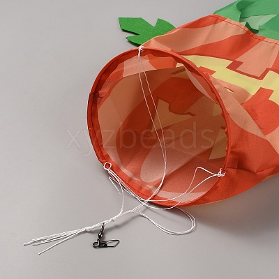 Polyester Halloween Theme Pumpkin Windsock Flag AJEW-WH20003-09-1