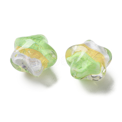 Gradient Color Transparent Hand-drawed Acrylic Beads TACR-P012-01B-11-1