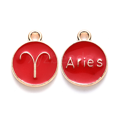 Alloy Enamel Pendants X-ENAM-S124-01B-07A-1