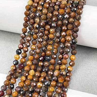 Natural Tiger Eye Beads Strands G-M399-03C-01-1