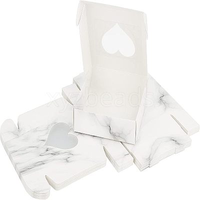 Marble Pattern Paper Cardboard Jewelry Boxes CON-FH0001-27-1