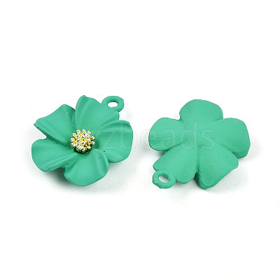 Spray Painted Alloy Pendants PALLOY-N0147-03F-1
