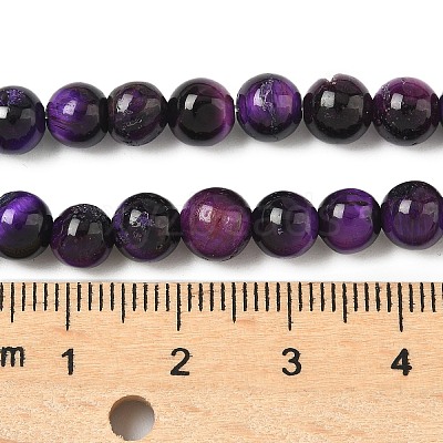 Grade AB Natural Tiger Eye Beads Strands X-G-F591-18-6mm-1