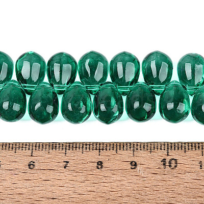 Baking Paint Transparent Glass Beads Strands GL-N005-02A-D08-1
