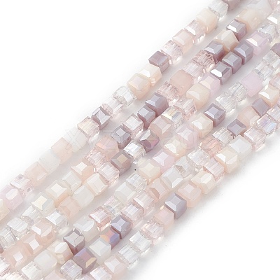 Gradient Color Electroplate Glass Bead Strands GLAA-E042-05E-1
