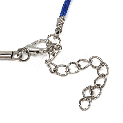 Braided Waxed Cotton Cord Necklace Making MAK-YWC0001-01P-M1-1