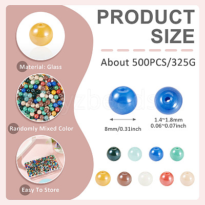 325G Electroplate Round Glass Beads Strands EGLA-TA0030-10-1